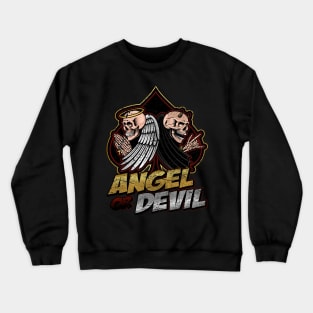 Angel or Devil skull faces Crewneck Sweatshirt